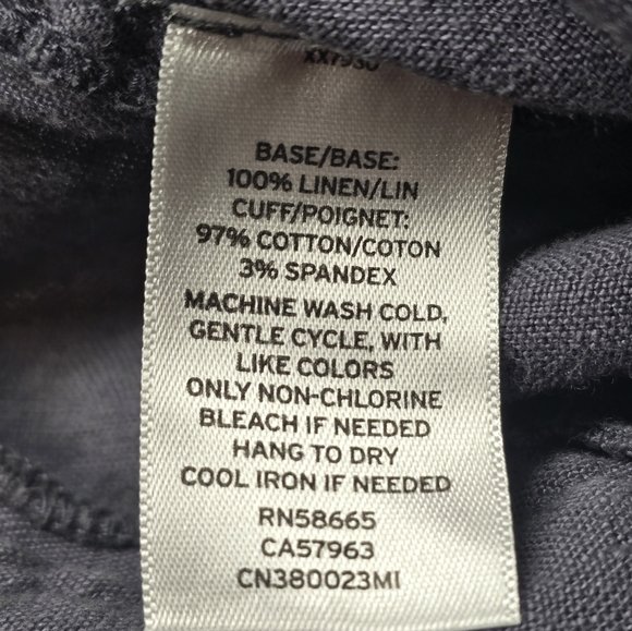 Caslon Linen Jogger Pants Women Small Dark Gray Comfort Elastic Waist Drawstring - Picture 6 of 6